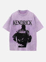 Kendrick Lamar Print Round Neck T-shirt