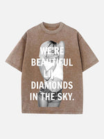 Rihanna Print Round Neck T-shirt