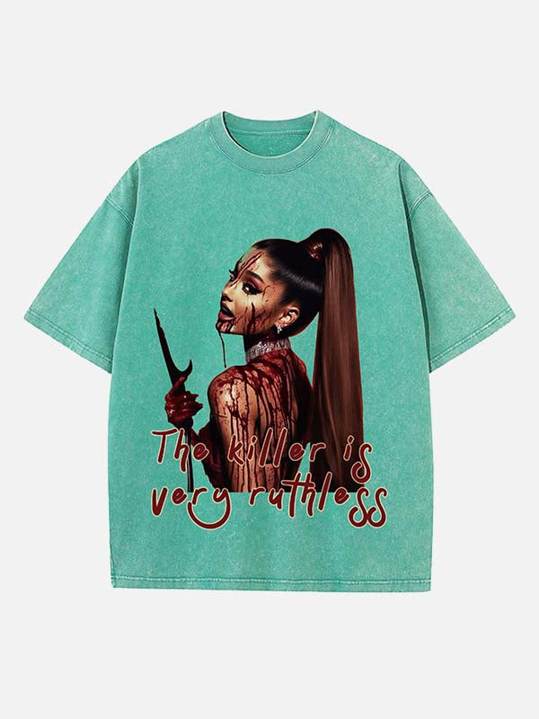 Ariana Grande Print Round Neck T-shirt