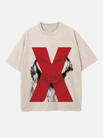 Madonna Print Round Neck T-shirt