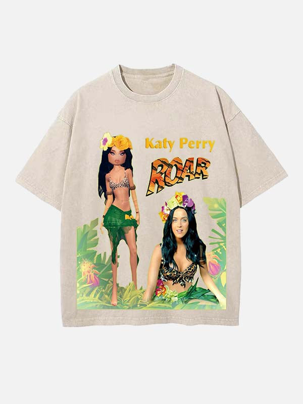 Katy Perry Print Round Neck T-shirt