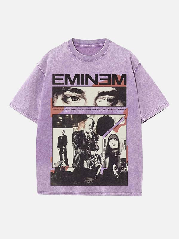 Eminem Print Round Neck T-shirt
