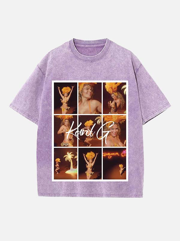 Karol G Print Round Neck T-shirt