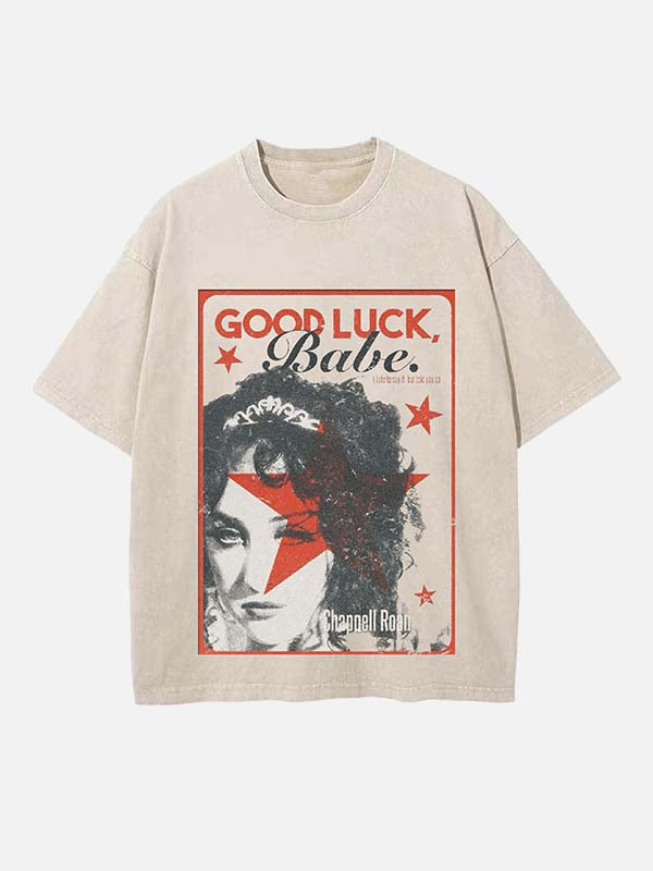 Chappell Roan Print Round Neck T-shirt