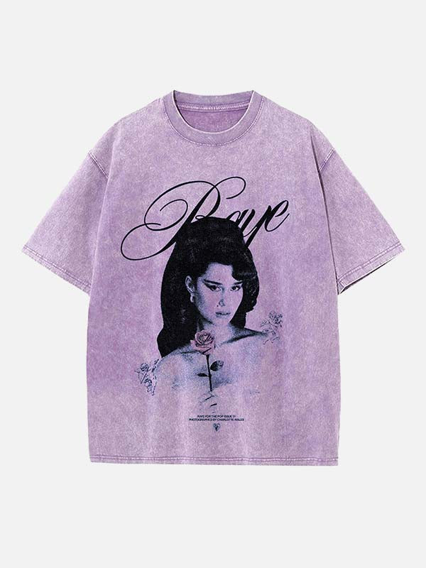 Raye Print Round Neck T-shirt