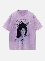 Raye Print Round Neck T-shirt