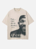 Kendrick Lamar Print Round Neck T-shirt