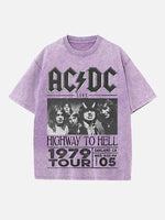AC/DC Print Round Neck T-shirt