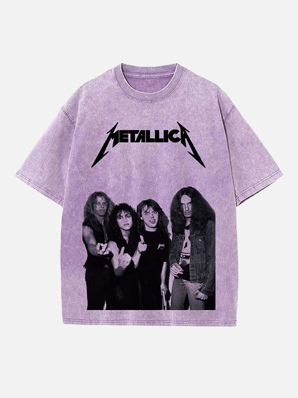 Metallica Print Round Neck T-shirt