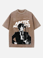 Arctic Monkeys Print Round Neck T-shirt