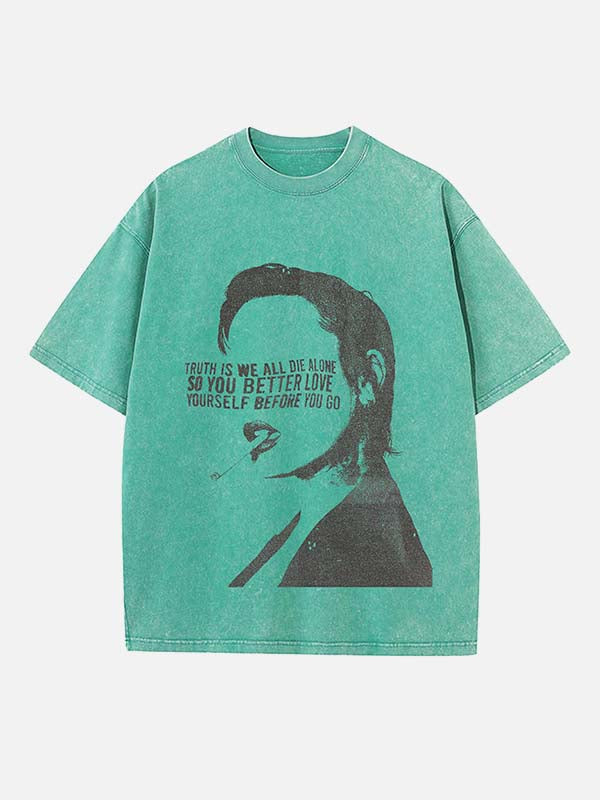 Demi Lovato Print Round Neck T-shirt