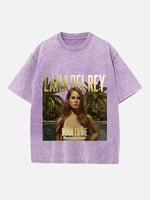 Lana Del Rey Print Round Neck T-shirt