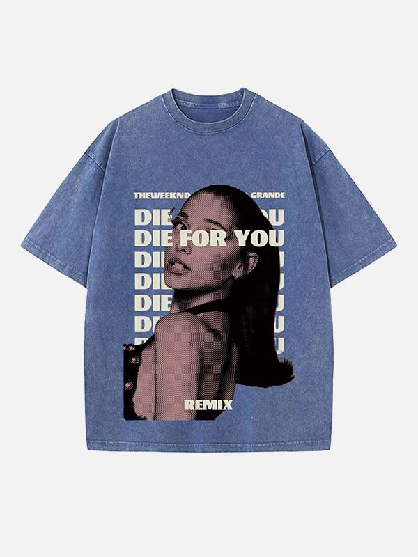 Ariana Grande Print Round Neck T-shirt