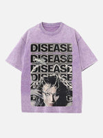 Lady Gaga Print Round Neck T-shirt