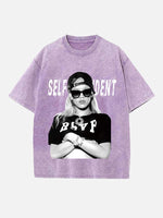 Rihanna Print Round Neck T-shirt