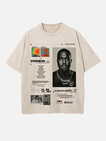 Kanye West Print Round Neck T-shirt
