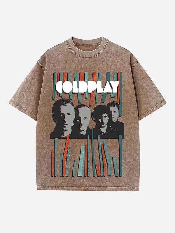 Coldplay Print Round Neck T-shirt
