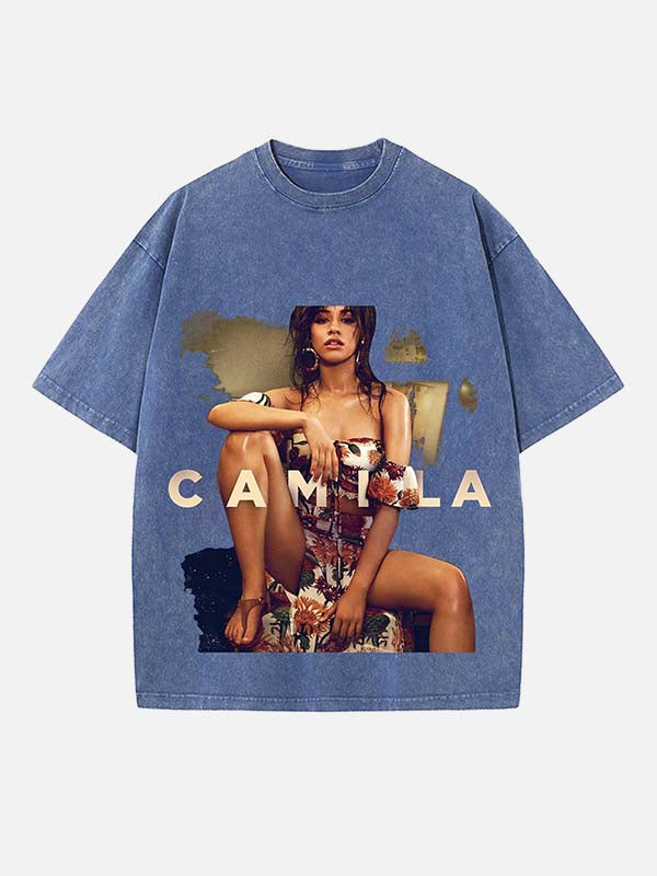 Camila Cabello Print Round Neck T-shirt