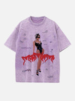 Rosalía Print Round Neck T-shirt