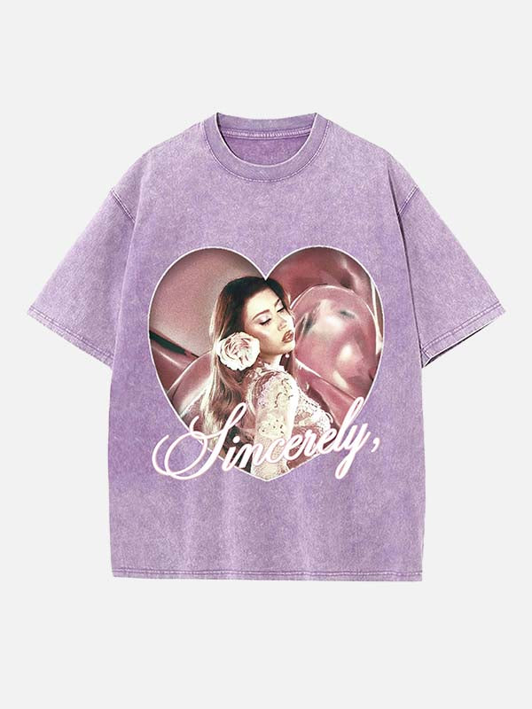 Kali Uchis Print Round Neck T-shirt