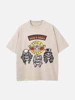 GUNS N' ROSES Print Round Neck T-shirt