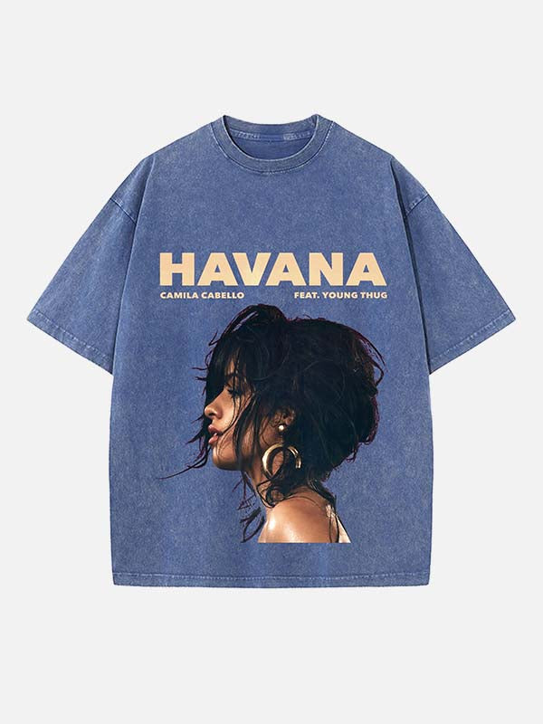 Camila Cabello Print Round Neck T-shirt