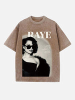 Raye Print Round Neck T-shirt