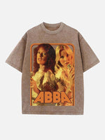 ABBA Print Round Neck T-shirt