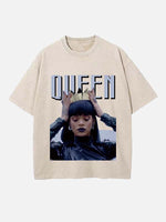 Rihanna Print Round Neck T-shirt