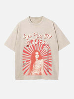 Selena Gomez Print Round Neck T-shirt