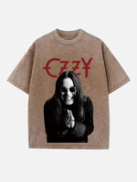 Black Sabbath Print Round Neck T-shirt