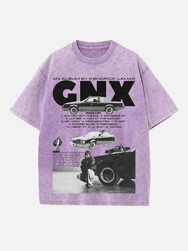 Kendrick Lamar Print Round Neck T-shirt