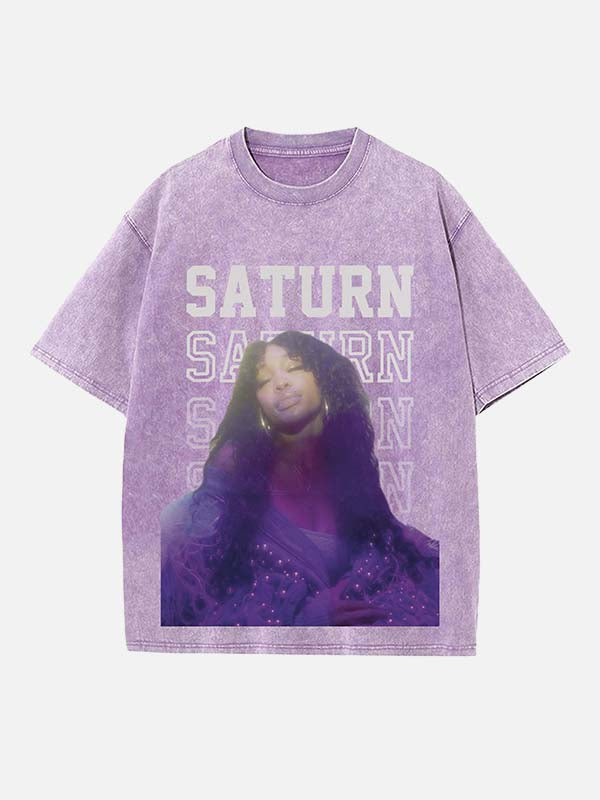 SZA Print Round Neck T-shirt