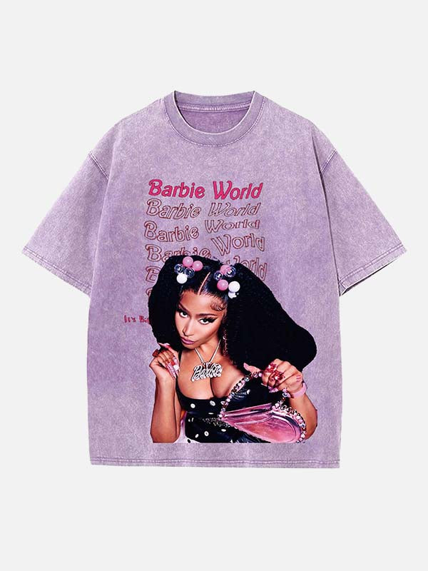 Nicki Minaj Print Round Neck T-shirt