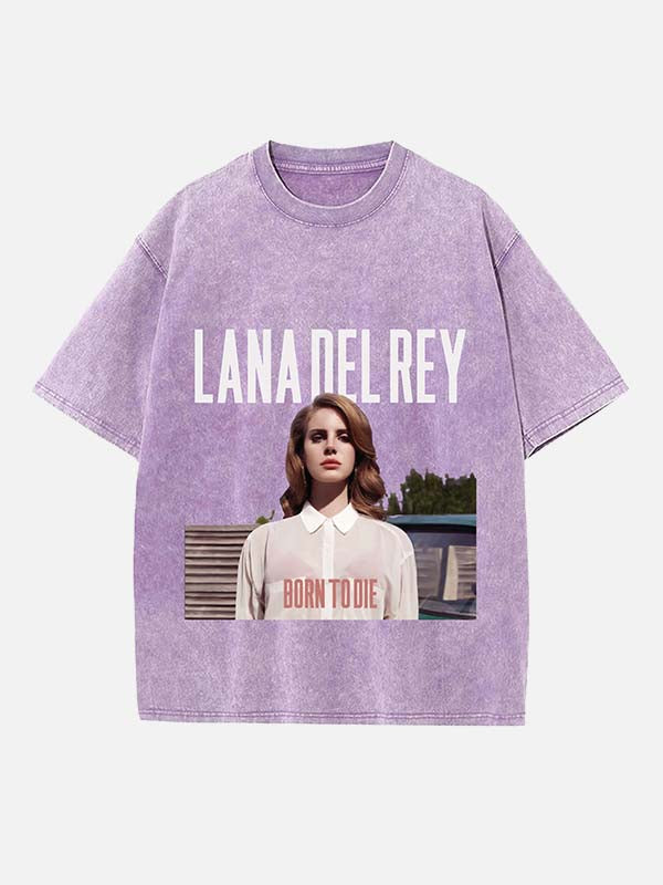 Lana Del Rey Print Round Neck T-shirt