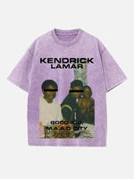 Kendrick Lamar Print Round Neck T-shirt