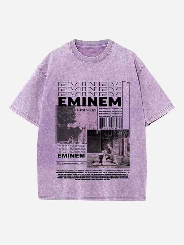 Eminem Print Round Neck T-shirt