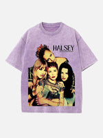 Halsey Print Round Neck T-shirt