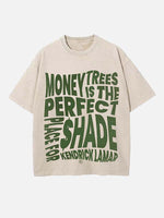 Kendrick Lamar Print Round Neck T-shirt