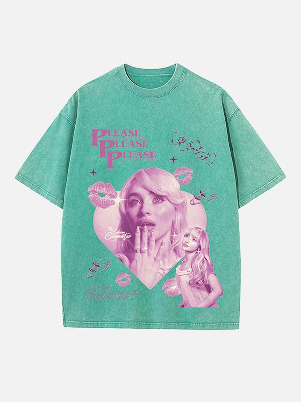 Sabrina Carpenter Print Round Neck T-shirt