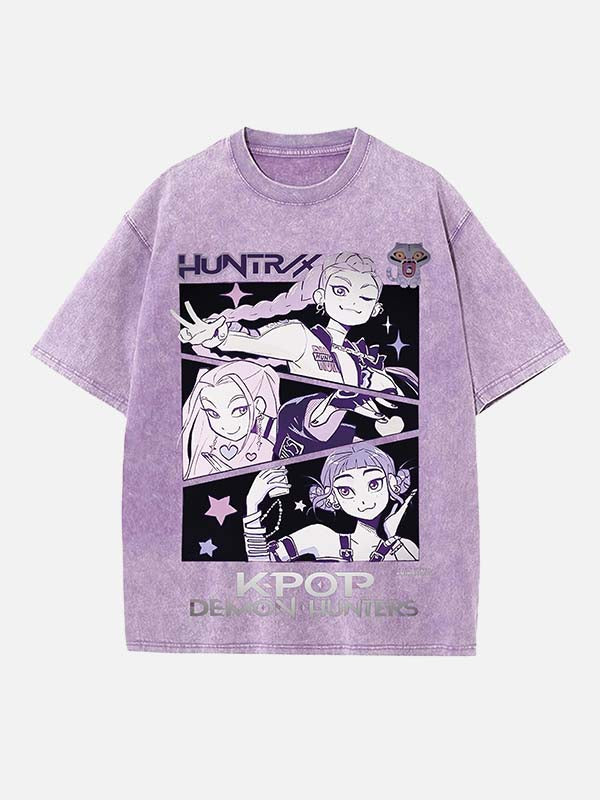 HUNTR/X Print Round Neck T-shirt