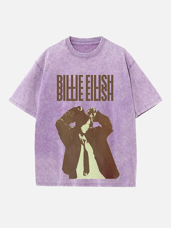 Billie Eilish Print Round Neck T-shirt