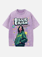 Billie Eilish Print Round Neck T-shirt