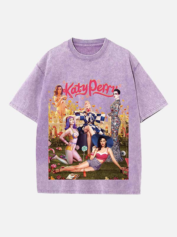 Katy Perry Print Round Neck T-shirt
