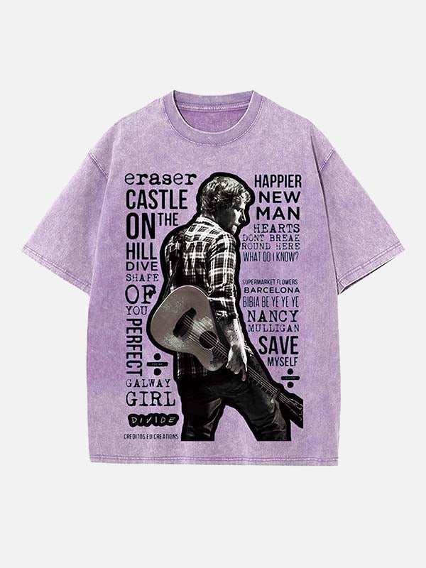 Ed Sheeran Print Round Neck T-shirt