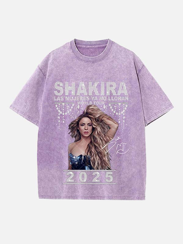 Shakira Print Round Neck T-shirt