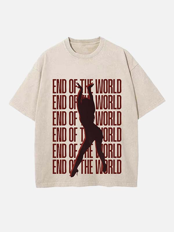 Miley Cyrus Print Round Neck T-shirt