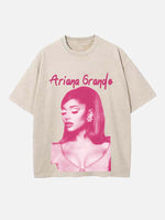 Ariana Grande Print Round Neck T-shirt