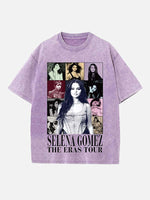 Selena Gomez Print Round Neck T-shirt