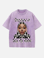 Beyoncé Print Round Neck T-shirt